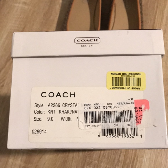 Coach crystal monogram flats. USED. Womens size 9.0. - Picture 8 of 10